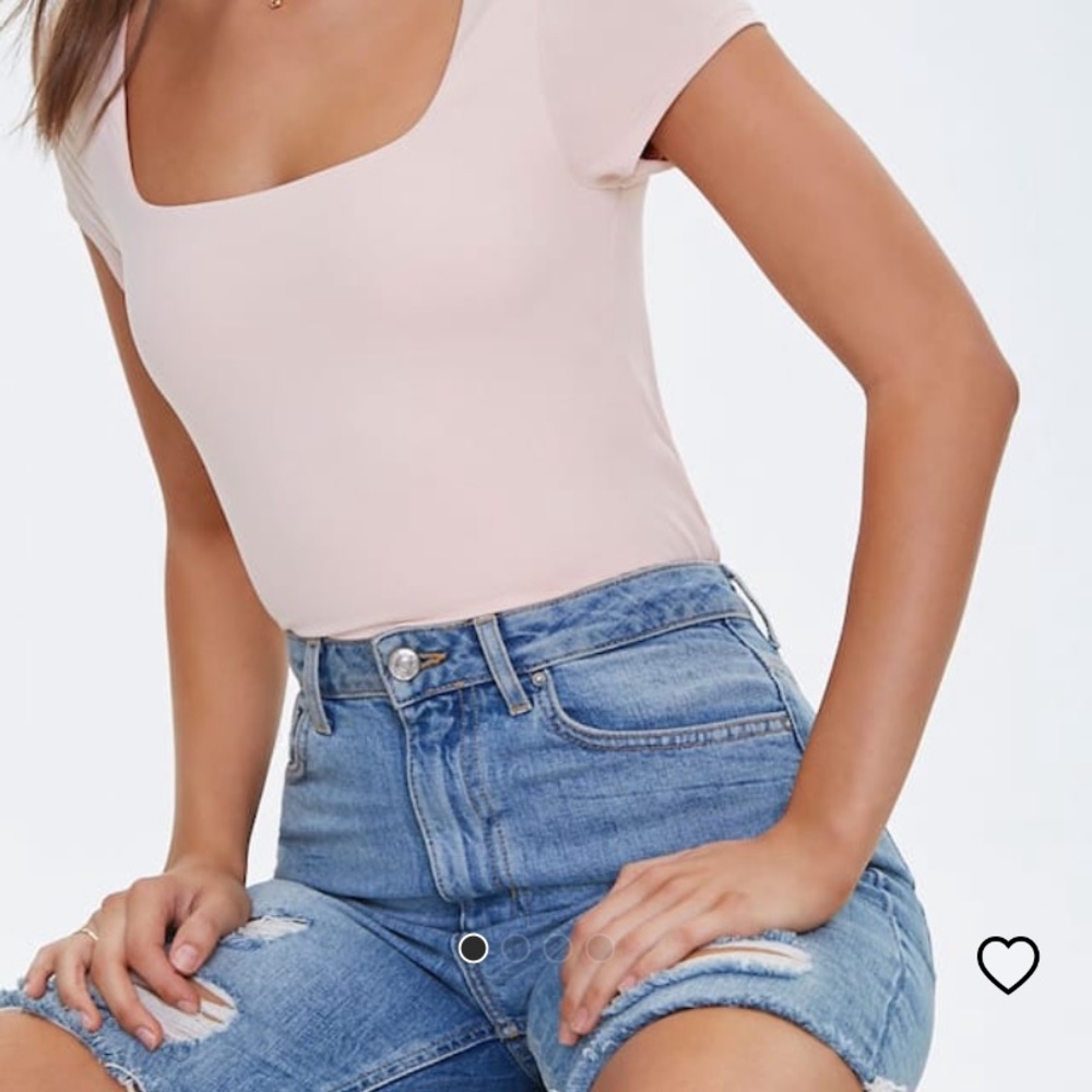 FIREVER 21 - pink square neck top NEW